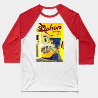 Vintage Travel Poster - Lisbon Baseball T-Shirt